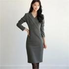 Tall Size V-neck Sheath Dress