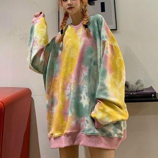 Tie-dye Oversize Pullover As Shown In Figure - One Size