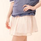 Elastic-waist Chiffon Skirt