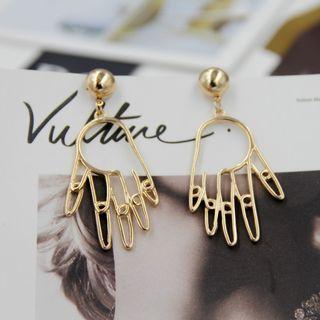 Alloy Wirework Palm Dangle Earring