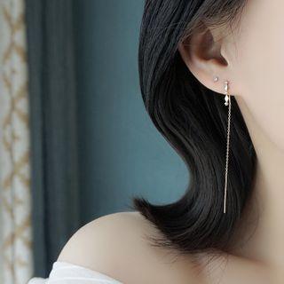 Rhinestone Drop Earring 1 Pc - One Size