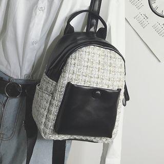 Tweed Zip Backpack