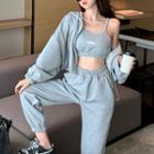 Cropped Camisole Top / Jacket / Sweatpants