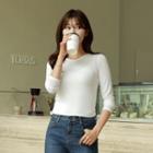 Basic Round-neck Slim-fit T-shirt