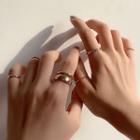 Set Of 7: Alloy Ring (assorted Designs) Set Of 7 - Gold - One Size