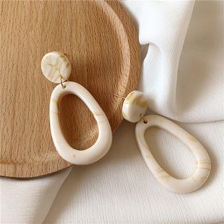 Acetate Oval Dangle Earring