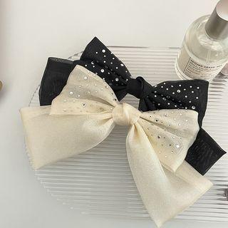 Embellished Bow Organza Hair Clip