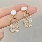 Flower Shell Alloy Dangle Earring
