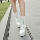 High Heel Lace Up Boots