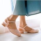 Low-heel Sequined Sandals