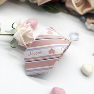 Striped Heart Print Neck Tie