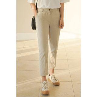Slit-hem Tapered Chino Pants