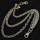 Layered Alloy Jeans Chain Vintage Silver - One Size