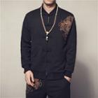 Dragon Embroidered Button-up Jacket