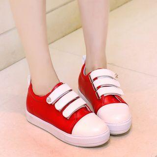 Contrast Hook And Loop Sneakers
