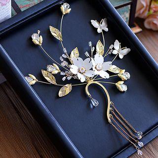 Embellished Flower Ear Cuff