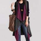 Reversible Long Vest Purple & Gray - One Size