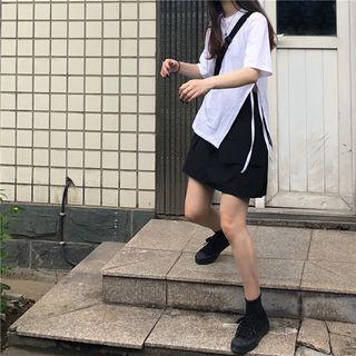 Pocketed A-line Skirt Black - One Size