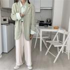 Plain Long-sleeve Blouse / Dress Pants / Loose Fit Blazer