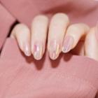 Sequin Faux Nail Patch Pink - One Size