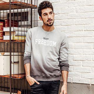 Lettering Gradient Sweatshirt