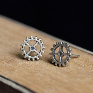 925 Sterling Silver Rotary Earring