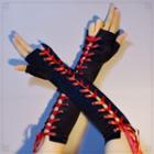 Lace Up Fingerless Gloves