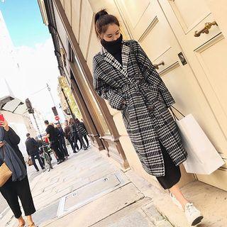 Notch Lapel Houndstooth Coat