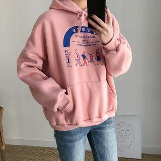 Cartoon Fleece-lined Hoodie