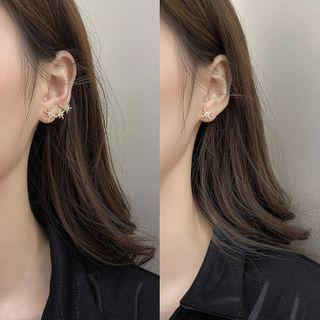 Rhinestone Star Stud Earring 1 Pair - One Size