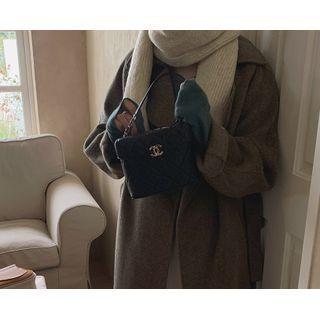 Handmade Wool Long Wrap Coat With Sash