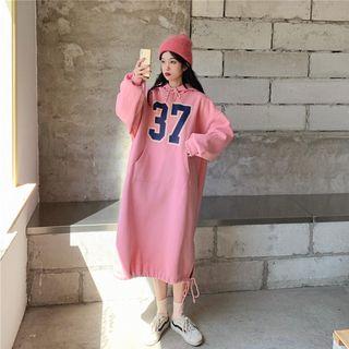 37 Printed Midi Hoodie Dress