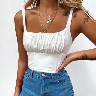 Ruched Cropped Camisole
