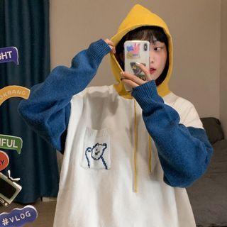 Pocketed Knit Hoodie