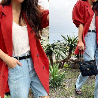 Puff-sleeve Vivid Blazer