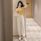 Short-sleeve T-shirt / Straight Leg Jogger Pants