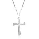 925 Sterling Silver Cross Pendant Necklace Silver - One Size