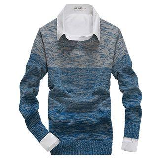 Color Block V-neck Sweater