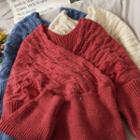 V-neck Wrapped Sweater In 5 Colors