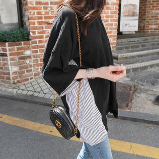 Stripe-side Oversized T-shirt