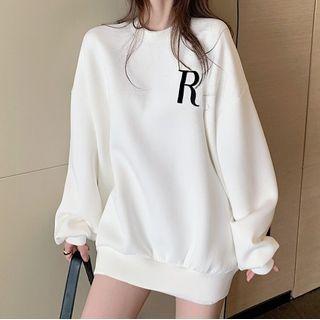 Long-sleeve Loose-fit Letter-printed Pullover