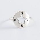 925 Sterling Silver Lettering & Star Ring