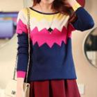 Zigzag Pattern Knit Top