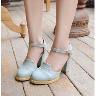 Chunky Heel May Jane Sandals