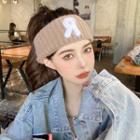 Letter R Knit Face Wash Headband