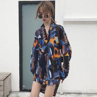 Patterned Shirt Blue - One Size