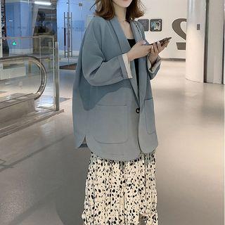 Plain Boxy Blazer