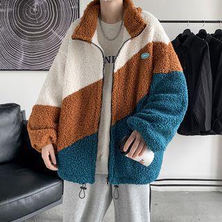 Panel Fleece Zip-up Jacket