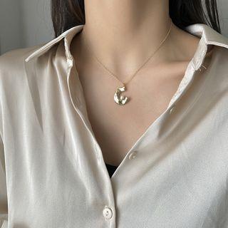 Faux Pearl Pendant Necklace 14k Gold - Gold - One Size