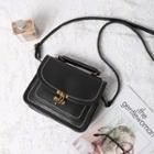 Stitched Faux-leather Crossbody Bag